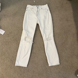 Abercrombie & Fitch White High Rise Jeans